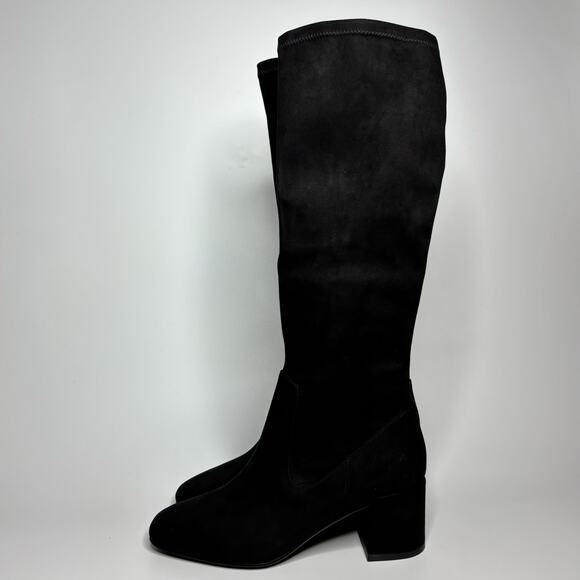 VANELi Sirice Stretch Suede Knee-High Boots in Black Punto - Picture 2 of 8